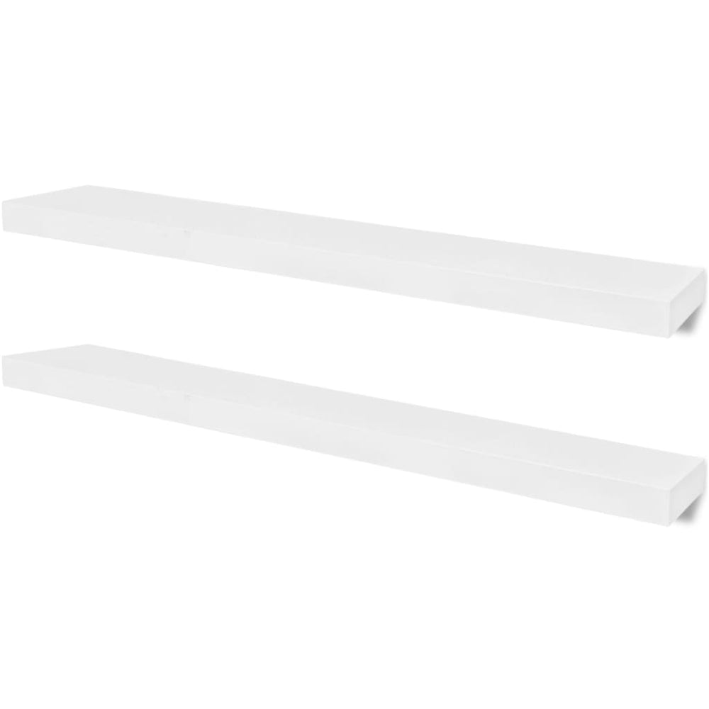 vidaXL Wall Shelves 2 pcs MDF White