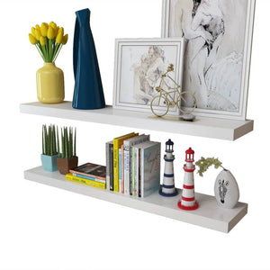 vidaXL Wall Shelves 2 pcs MDF White