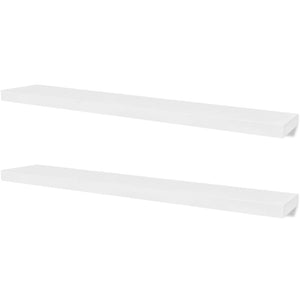 vidaXL Wall Shelves 2 pcs MDF White