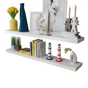 vidaXL Wall Shelves 2 pcs MDF White