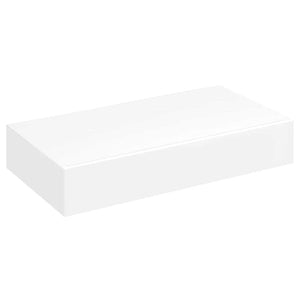 vidaXL Wall Shelf with Drawer MDF White
