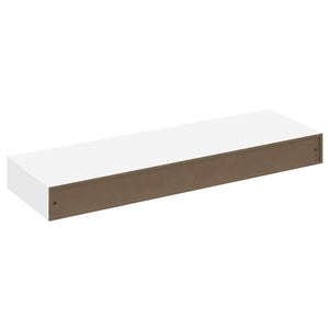 vidaXL Wall Shelf with Drawer MDF White