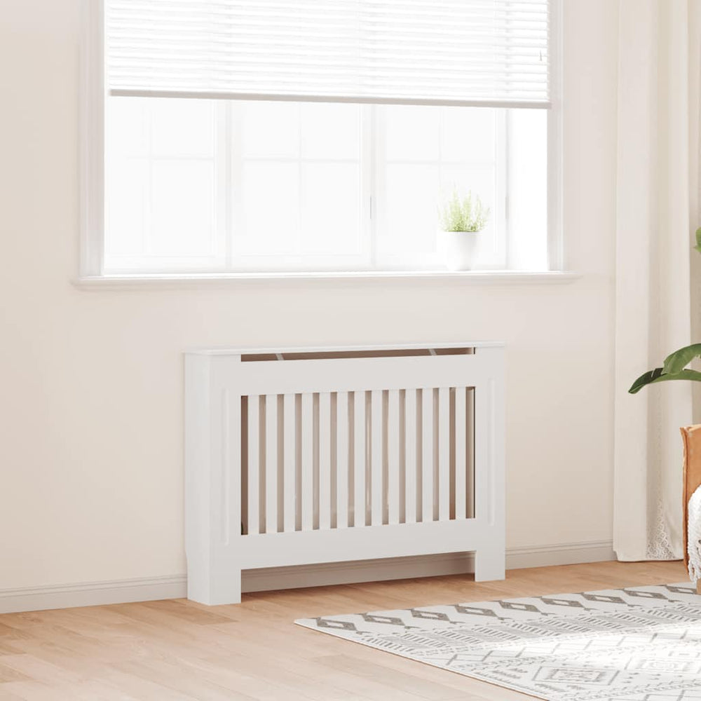 Wood Material Radiator Cover Radiator Casing 112 cm, white