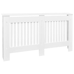 Wood Radiator Cover Radiator Casing 152 cm, white