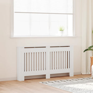 Wood Radiator Cover Radiator Casing 152 cm, white