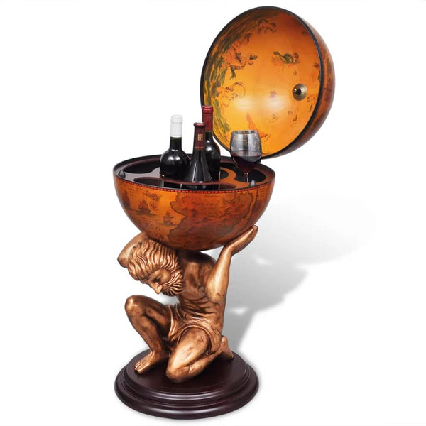 vidaXL Globe Bar Atlas 42x42x85 cm
