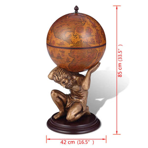 vidaXL Globe Bar Atlas 42x42x85 cm