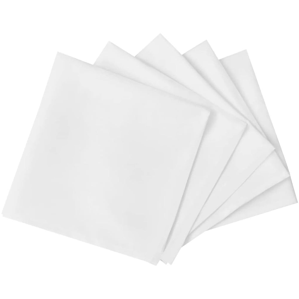 25 Dinner Napkins White 50 x 50 cm