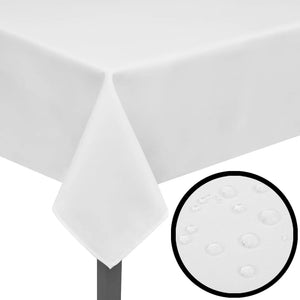 5 white tablecloths 130 x 130 cm