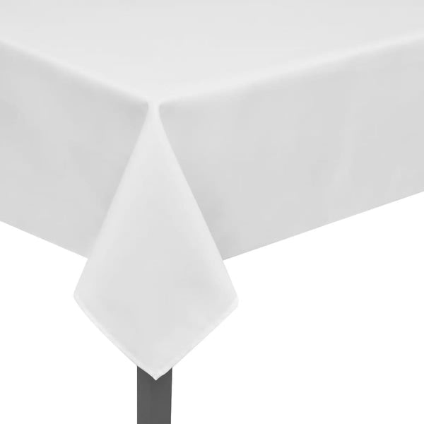 5 White Tablecloths 190 x 130 cm