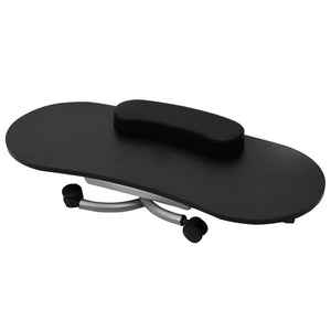 Foldable Manicure Table with Wheels Black