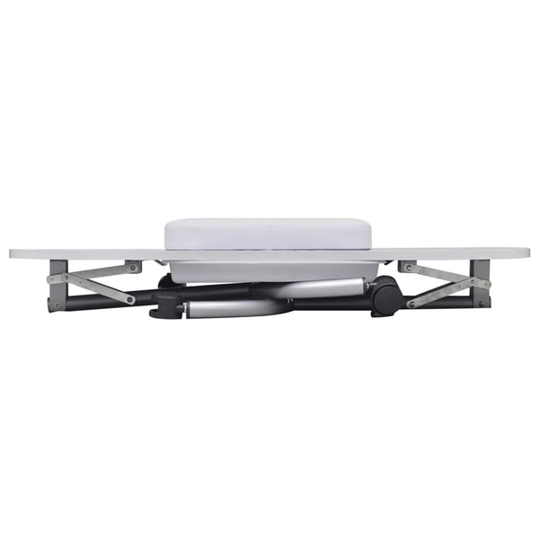 Folding Manicure Table with Wheels White