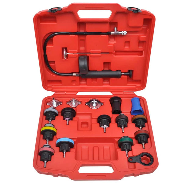 18-piece radiator pressure tester