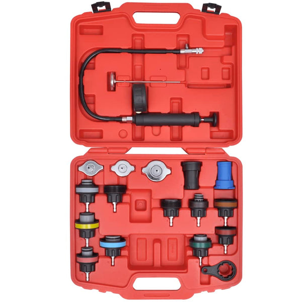 18-piece radiator pressure tester