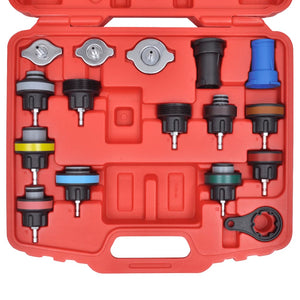 18-piece radiator pressure tester