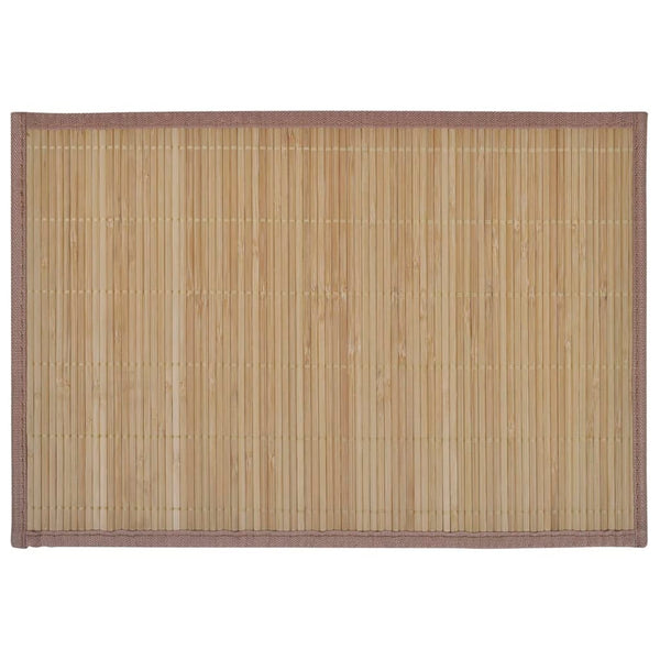 6 bamboo placemats 30 x 45 cm Brown