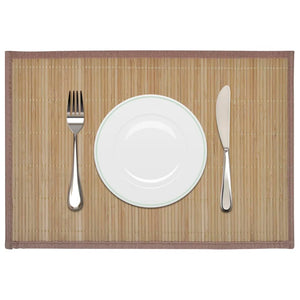 6 bamboo placemats 30 x 45 cm Brown