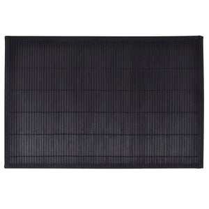 6 Bamboo Placemats 30 x 45 cm Black