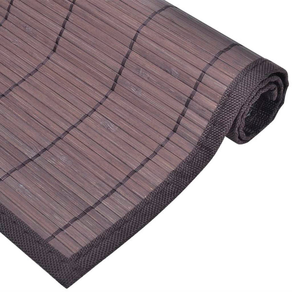 6 bamboo placemats 30 x 45 cm dark brown