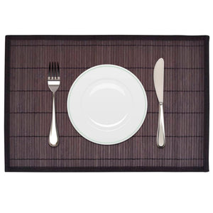 6 bamboo placemats 30 x 45 cm dark brown