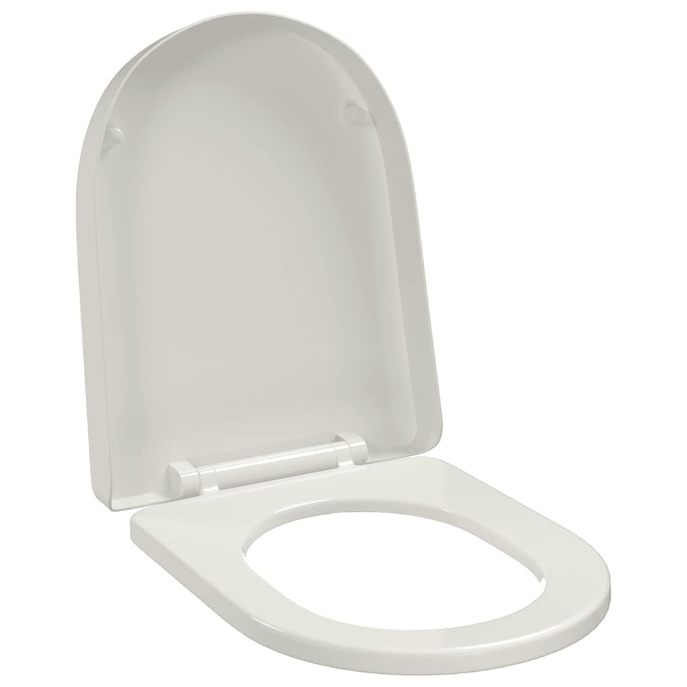 vidaXL Soft-Close Toilet Seat White Square