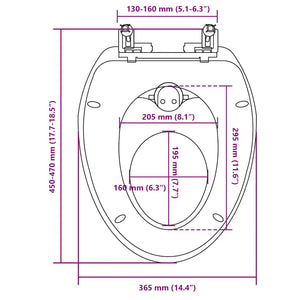 vidaXL Toilet Seat with Soft Close for Adults/Children White & Yellow