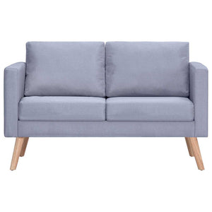 vidaXL 2-Seater Sofa Fabric Light Grey