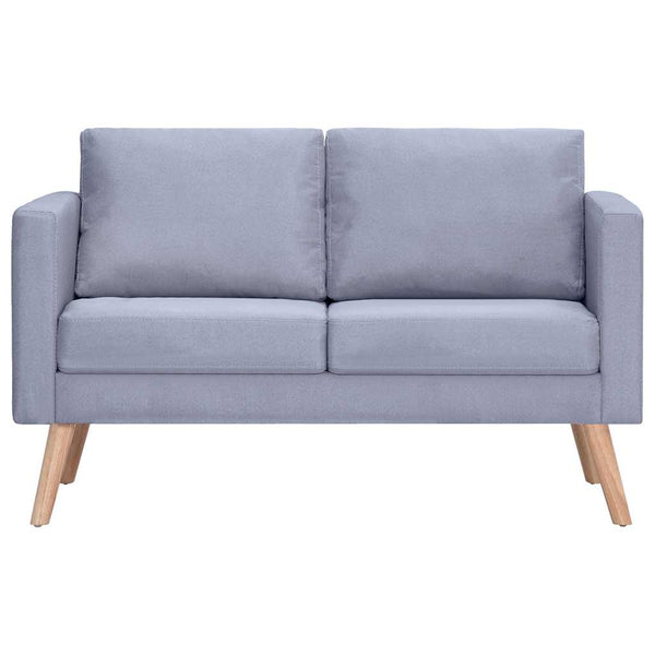 vidaXL 2-Seater Sofa Fabric Light Grey