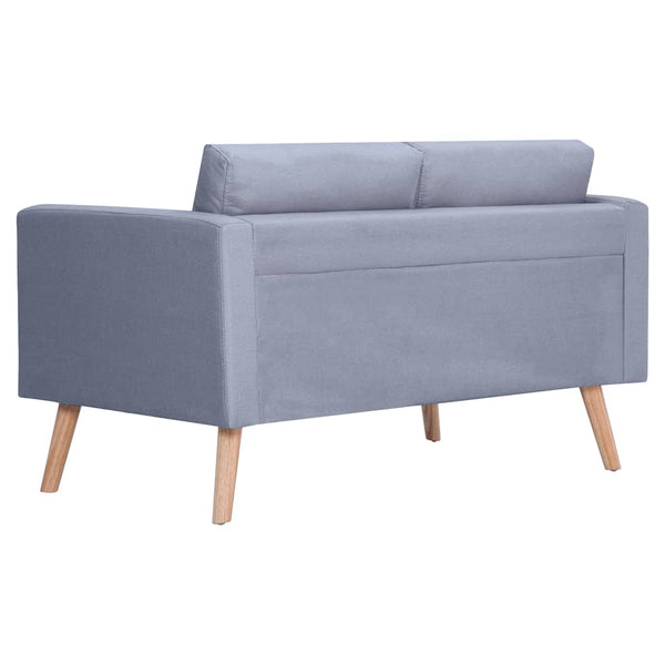 vidaXL 2-Seater Sofa Fabric Light Grey