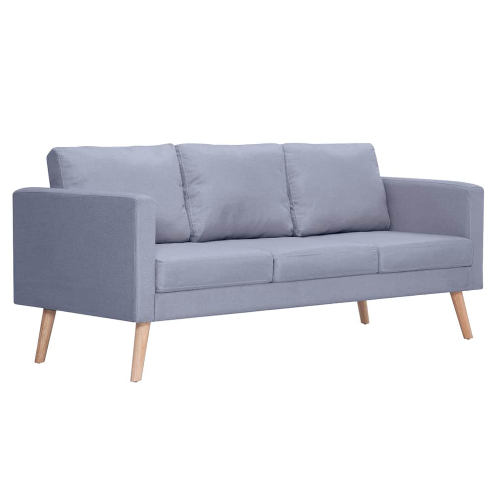 vidaXL 3-Seater Sofa Fabric Light Grey