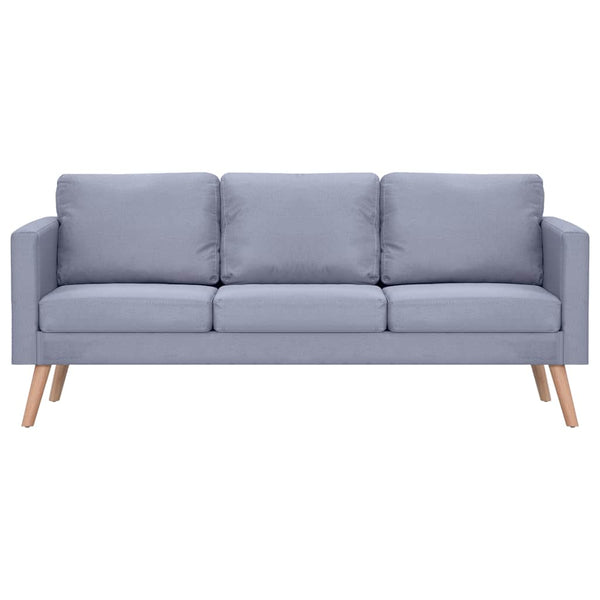 vidaXL 3-Seater Sofa Fabric Light Grey