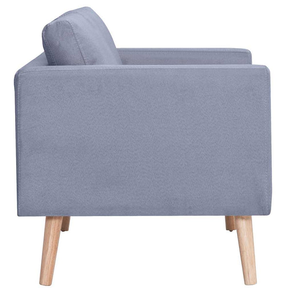 vidaXL 3-Seater Sofa Fabric Light Grey