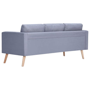 vidaXL 3-Seater Sofa Fabric Light Grey