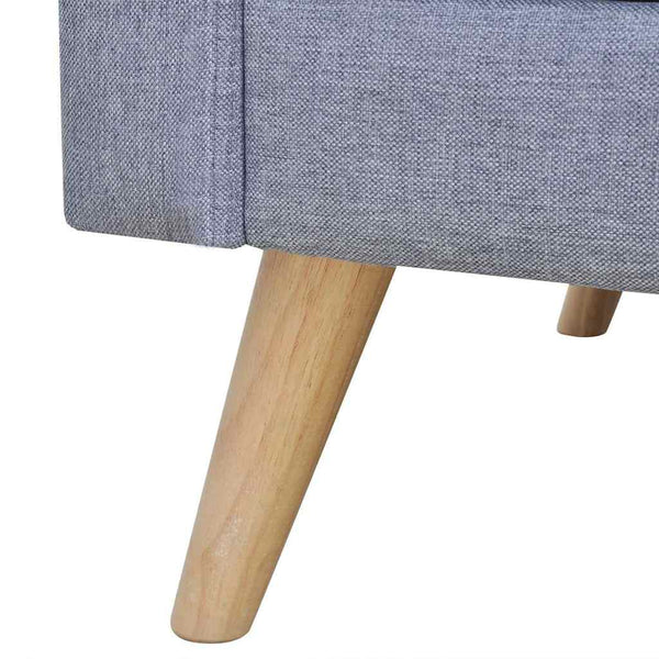 vidaXL 3-Seater Sofa Fabric Light Grey