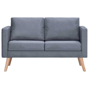 vidaXL 2-Seater Sofa Fabric Dark Grey