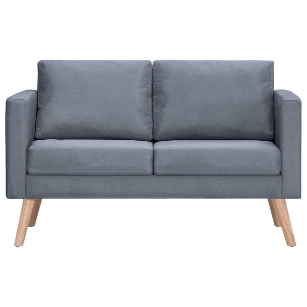 vidaXL 2-Seater Sofa Fabric Dark Grey