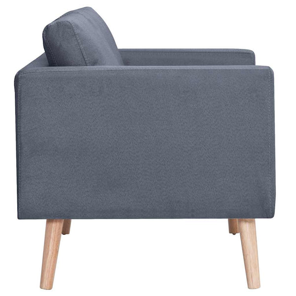vidaXL 2-Seater Sofa Fabric Dark Grey