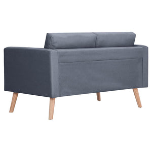 vidaXL 2-Seater Sofa Fabric Dark Grey