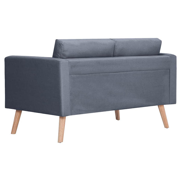 vidaXL 2-Seater Sofa Fabric Dark Grey