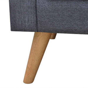 vidaXL 2-Seater Sofa Fabric Dark Grey