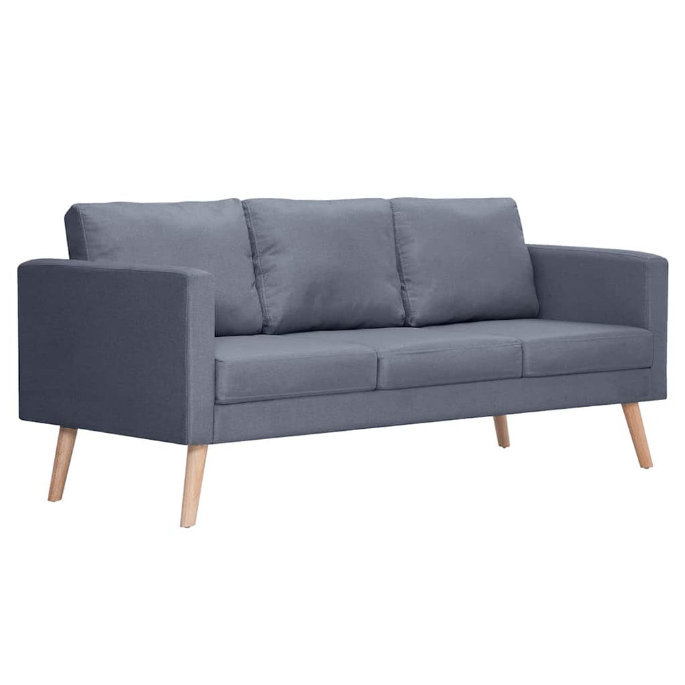 vidaXL 3-Seater Sofa Fabric Dark Grey