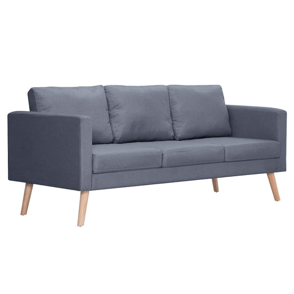 vidaXL 3-Seater Sofa Fabric Dark Grey