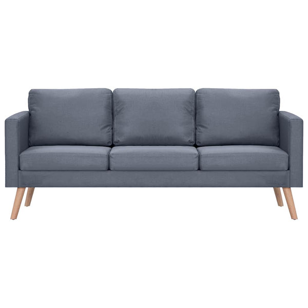 vidaXL 3-Seater Sofa Fabric Dark Grey