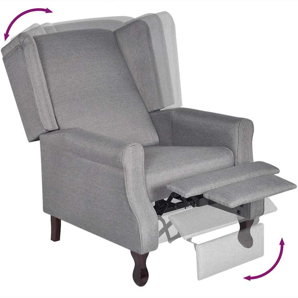 vidaXL Armchair Grey Fabric