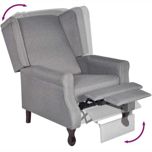 vidaXL Armchair Grey Fabric