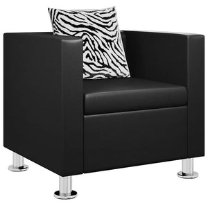 vidaXL Armchair Black Faux Leather