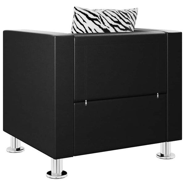 vidaXL Armchair Black Faux Leather