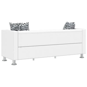 vidaXL 3-Seater Sofa Artificial Leather White