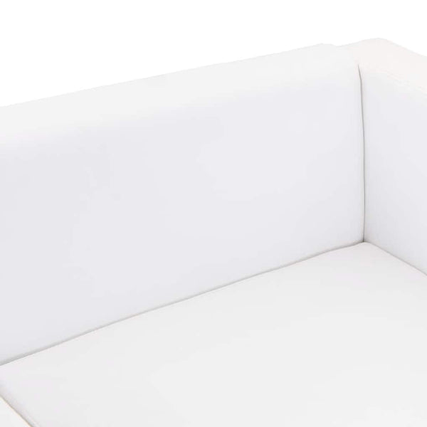 vidaXL 3-Seater Sofa Artificial Leather White