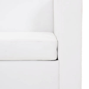 vidaXL 3-Seater Sofa Artificial Leather White